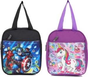Coolest unicorn + avenger Lunch Tiffin Bag For School Office Picnic Waterproof Lunch Bag