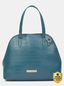 Caprese Basil Satchel Medium Teal Blue Shoulder Bag for Women Messenger Bag