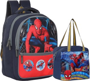 decent bags SPIDERMAN School Bag With 1 SPIDERMAN Lunch Bag Waterproof School Bag