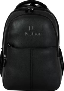 jir fashion Black Vintage Vegan Leather Office College Backpack School Bag