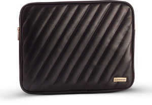 GRABMOUNT Laptop Sleeve Leather|Lining Pattern | Durable, Lightweight Design | Zip Closure Laptop Sleeve/Cover