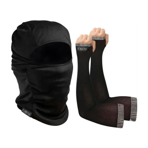 Caiuse Black Bike Face Mask for Men & Women