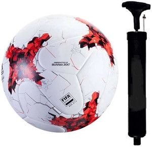 गोल्स Russia 2017 Red With Air Pump & Neddle Football Combo Size: 5 (Pack of 2) फ़ुटबॉल