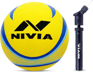 निविया Craters Volleyball (Blue/Yellow) Size - 4 With Ball Pump वॉलीबाल
