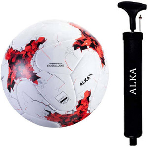 RUSSIA RED HAND STITCHED FOOTBALL WITH PUMP