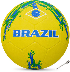 SYNCO Flag Brazil Rubber Molded Football - Size: 5