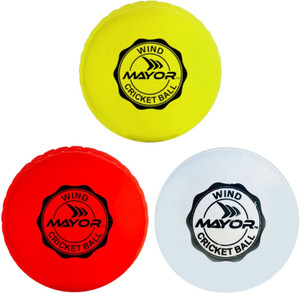 MAYOR Cricket Wind Ball For PVC Cricket Bat, Wooden Cricket Bat, Street Cricket Ball, Cricket Rubber Ball