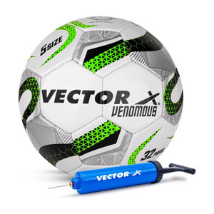 VECTOR X Venomous 32 Panel Glossy PVC Machine Stitched Indoor/Outdoor Training Football - Size: 5