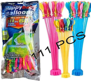 VOIISH Solid Holi Water Balloons Mix Color Crazy Quick Fill Holi Celebration|111 PCS Magic Balloon