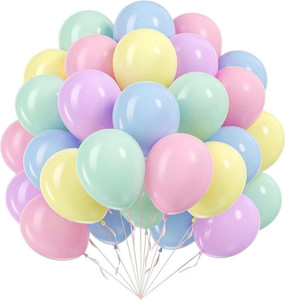 PopTheParty Solid 100pcs 9" Multicoloured Latex Balloon Balloon