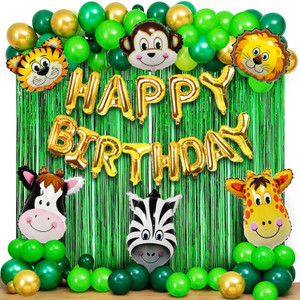 DAY DECOR Solid Animal Theme Birthday Party Decorations, Animal Balloons, Birthday Balloon