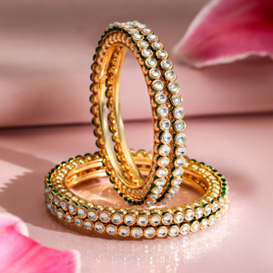 RUBANS Brass Gold-plated Bangle Set