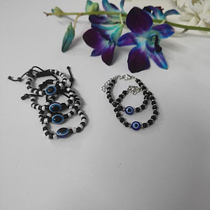 Nevy Brass, Crystal, Dori, Alloy, Evil Eye Bracelet