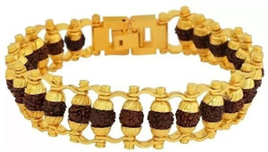 HEALINGGEMS Rudraksha Gold-plated Charm Bracelet