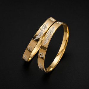 NKR GOLD Brass Gold-plated Bangle
