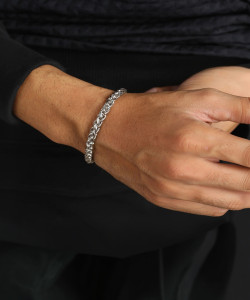 Thrillz Stainless Steel Silver Bracelet