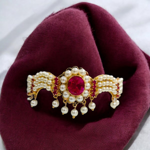 Rekha Jewellery Copper Pearl, Diamond Gold-plated Armlet