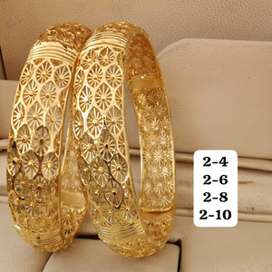 Jewels Kafe Brass Gold-plated Bangle Set