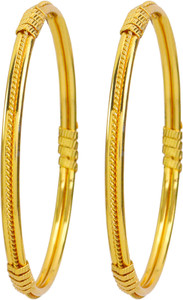 CUTE GOLD Copper Gold-plated Bangle Set