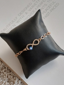 OCTAGON HUB Brass, Metal, Alloy Cubic Zirconia Gold-plated Charm Bracelet