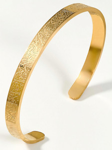 M Men Style Stainless Steel Gold-plated Kada