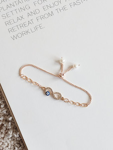 OCTAGON HUB Brass, Alloy Cubic Zirconia Enamel Charm Bracelet