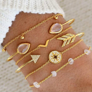 Vembley Alloy Gold-plated Bracelet Set