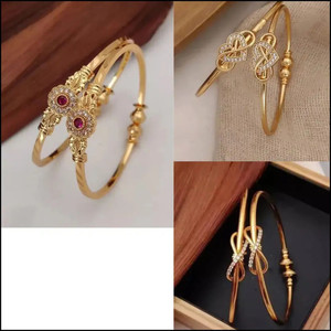 brado jewellery Brass Diamond Gold-plated Bangle