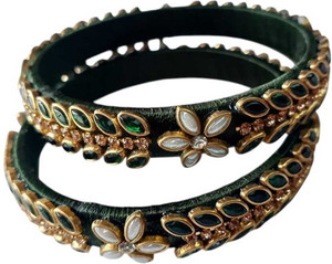 Silk thread handmade jewelry Plastic Bangle