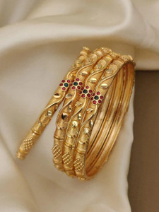 Yuktira Collection Brass Gold-plated Bangle