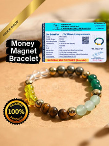 VIBESLE Green Aventurine, Golden Pyrite, Crystal, Tiger's Eye, Citrine, Clear Quartz, Green Jade Beads Bracelet