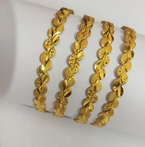 Gitashree Brass Gold-plated Bangle