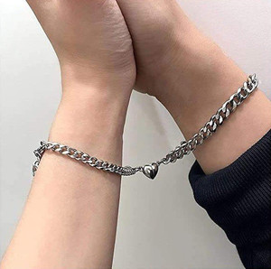 ringzinnie Stainless Steel Silver Bracelet Set