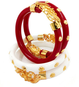 TANVI J Plastic Gold-plated Shakha Pola