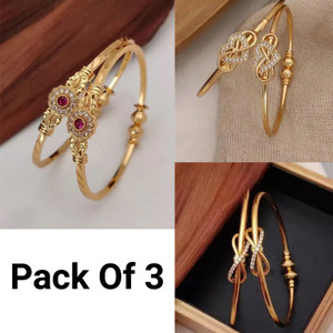 brado jewellery Brass Diamond Gold-plated Bangle