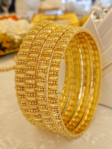 Jewels Kafe Brass Gold-plated Bangle Set