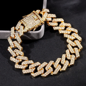 Vivity Alloy Zircon Gold-plated Bracelet