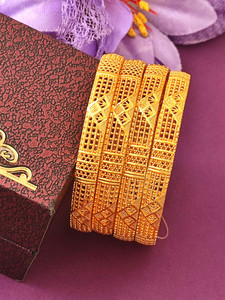 Jewar Mandi Brass Gold-plated Kada
