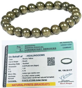 HEALINGGEMS Pyrite, Stone, Crystal Agate Bracelet