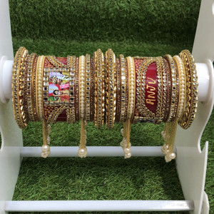 LUBNA Plastic Zircon Bangle Set
