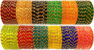 VAKANGAN Glass Gold-plated Bangle Set