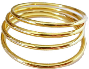 Maauli Fashions Brass Gold-plated Bangle Set