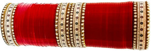 Shopmart Metal, Plastic Pearl Gold-plated Chudas