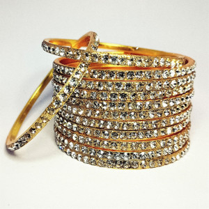 Suhana collection Crystal Cubic Zirconia Gold-plated Bangle