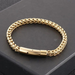 Luxuarylook Stainless Steel Silver, Silver Coated, Platinum, Gold-plated Bracelet