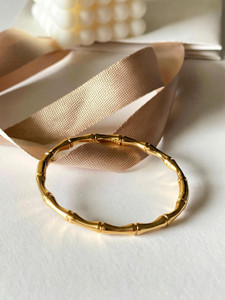 Lady Raiment Stainless Steel Gold-plated Kada