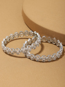 YELLOW CHIMES Brass Crystal Bangle