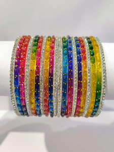 zhcp Glass Zircon Bangle Set
