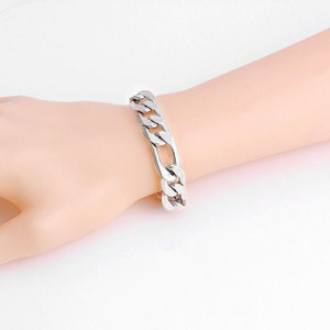 zebisco Stainless Steel Silver, Titanium Bracelet