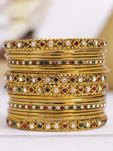 Honbom Metal, Stone, Alloy Cubic Zirconia, Zircon Bangle Set